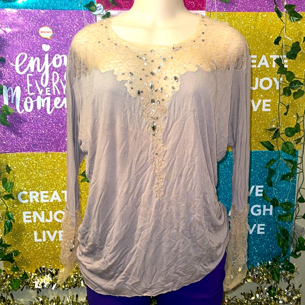 Amen Couture Top | Crystal-See thru| M(38)